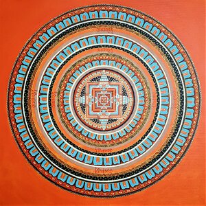 Acrylic orange circle