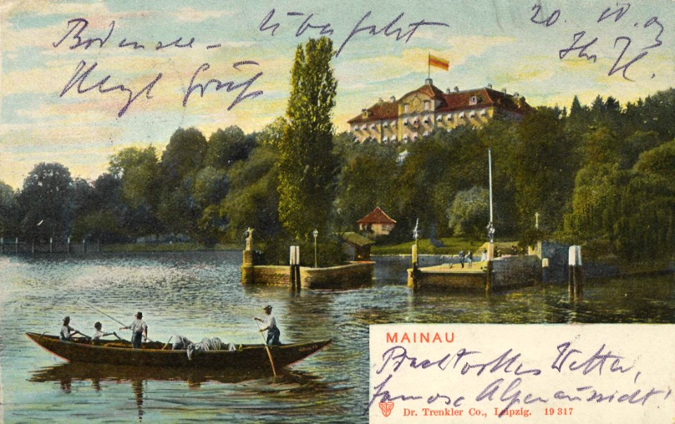 Mainau (Insel), Baden-Württemberg - Bootsanlegestelle (Zeno Ansichtskarten)