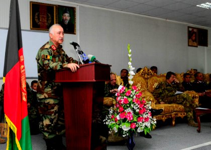 Maj. Gen. Aminullah Karim speaks at the Junior Officer Staff Course graduation (4527346263)
