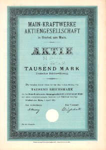 Main-Kraftwerke AG 1911