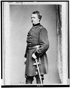 Maj. General Joseph Hooker, three-quarter length portrait, standing, facing left, left hand on sword LCCN94509445