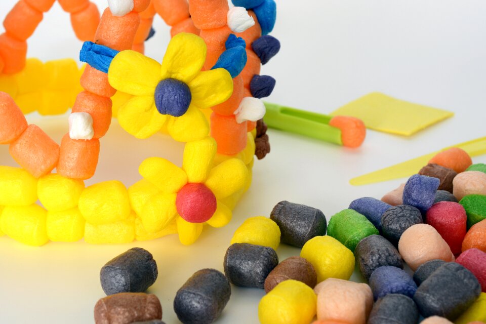 Corn semolina water play