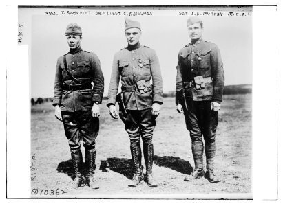 Maj. T. (Theodore) Roosevelt, Jr. - Lieut. C.R. Holmes - Sgt. J.A. Murphy LCCN2014707311
