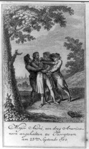 Major André, von drey Americanern angehalten zu Tarrytown am 23ten Septembr. 1780