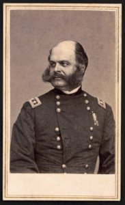 Major General Ambrose Burnside of 1st Rhode Island Infantry Regiment and General Staff U.S. Volunteers Infantry Regiment in uniform) - From negative in Brady's National Portrait Gallery LCCN2016646115