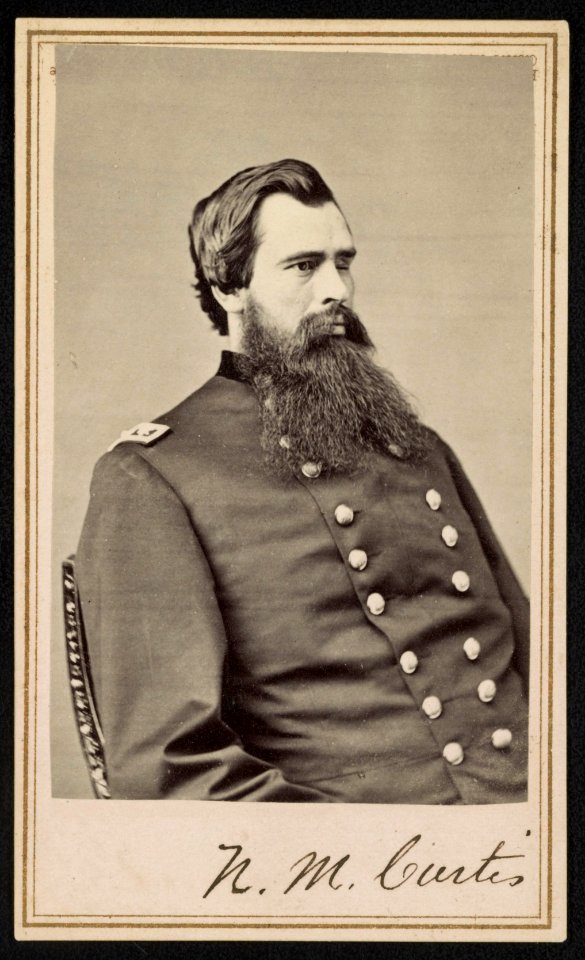 Major General Newton Martin Curtis of Co. G, 16th New York Infantry Regiment and 142nd New York Infantry Regiment in uniform) - From photographic negative in Brady's National Portrait LCCN2016651680