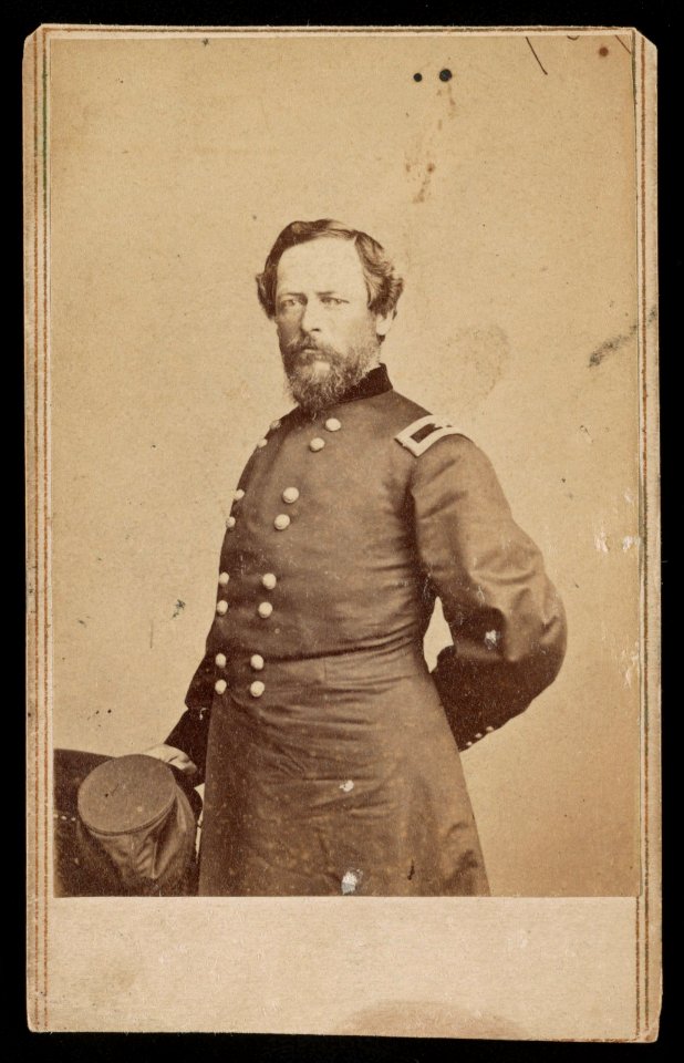 Major General Samuel K. Zook of 6th New York Infantry Regiment and 57th New York Infantry Regiment in uniform) - From photographic negative in Brady's National Portrait Gallery LCCN2016649600