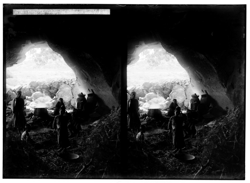 Making gunpowder at Beit Jibrin. Cave dwelling of gunpowder makers LOC matpc.01404