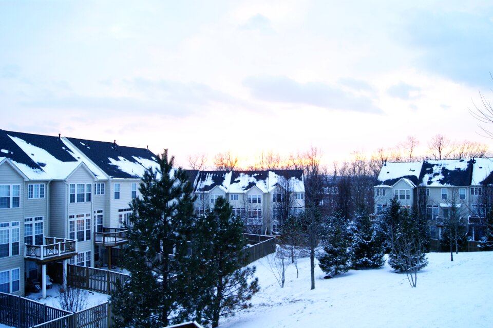 Christmas snow morning