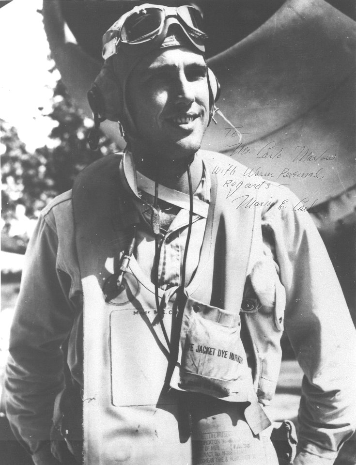 Major Marion E Carl USMC in 1943