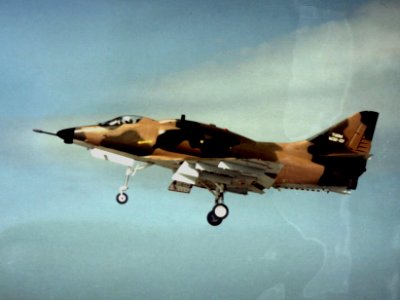 Malaysian A-4PTM Skyhawk in flight c1985