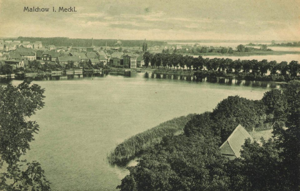 Malchow (Meckl.), Mecklenburg-Vorpommern - Stadtansicht (Zeno Ansichtskarten)
