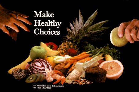 Make healthy choices poster photo