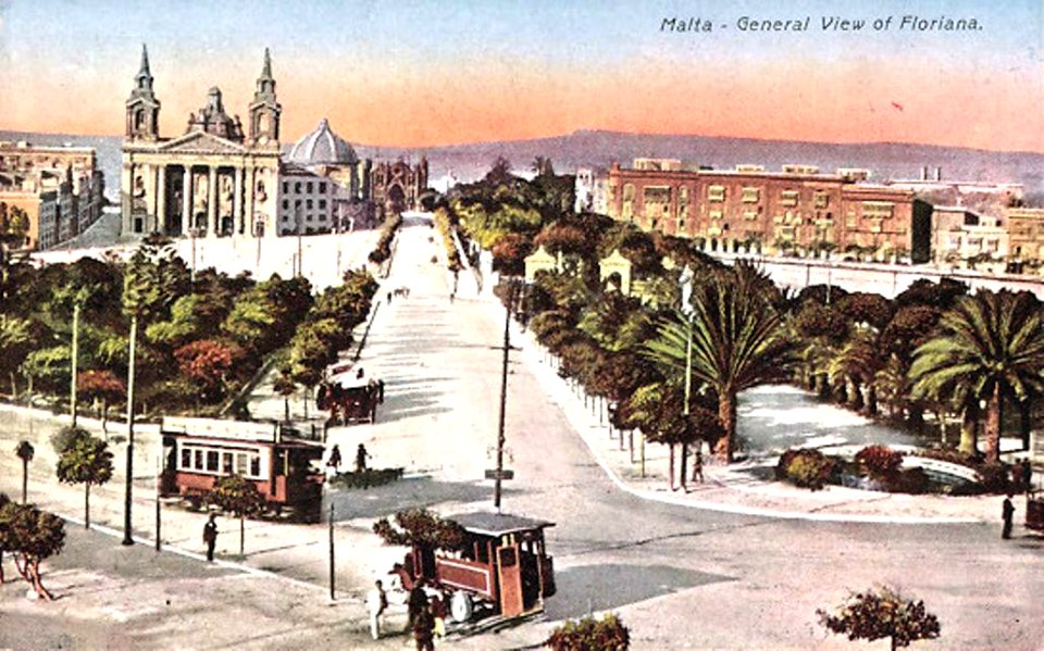 Malta - General view of Floriana (1920s postcard)