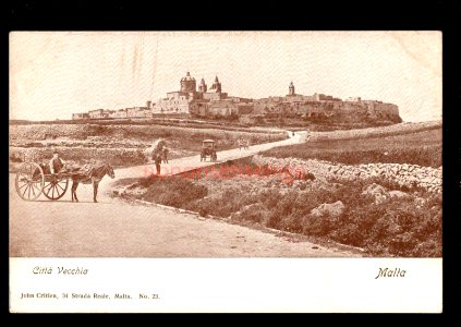 MALTA-CITTA-VECCHIA-PONY-TRAP-Early-John-Critien