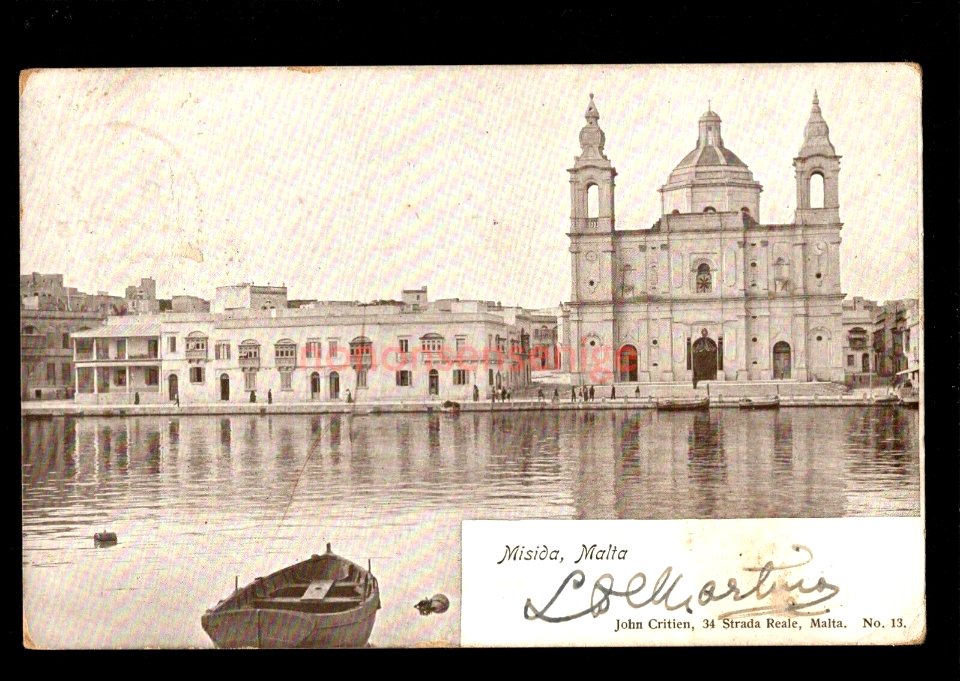 MALTA-MISIDA-Early-John-Critien-POSTCARD-1905-No13