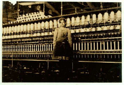 Mamie Witt. Runs one side in Roanoke Cotton Mills, Roanoke, Va. She is twelve years old and helps support an able-bodied, dependent father. (see photo 2160). LOC nclc.02148