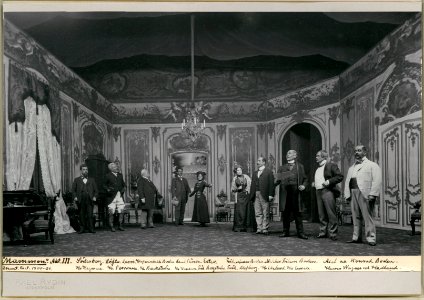 Mammon, Dramatiska teatern 1901. Föreställningsbild - SMV - H12 014