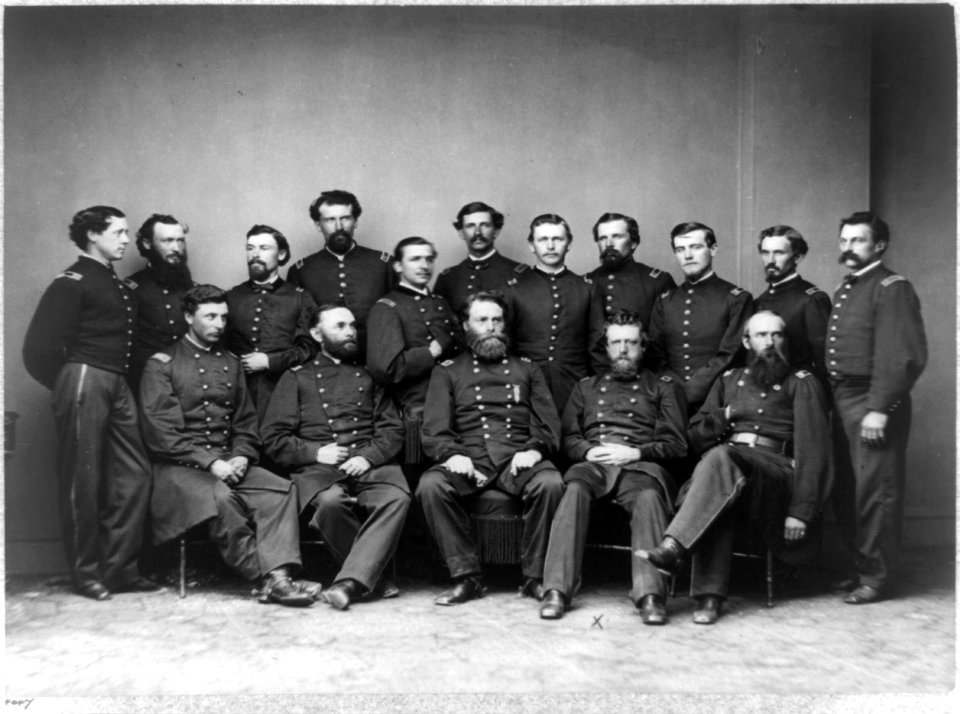 Major General J.A. Mower and staff LCCN96514372