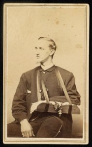 Major General William Francis Bartlett of Co. I, 20th Massachusetts Infantry Regiment, 49th Massachusetts Infantry Regiment, and 57th Massachusetts Infantry Regiment in uniform with arm in LCCN2016650151
