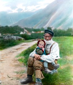 Man and child (Fylkesarkivet i Sogn og Fjordane)