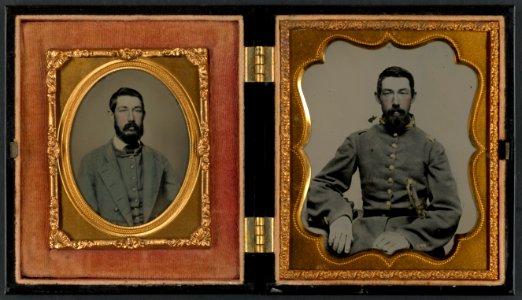 Major Robert Olin Peatross of Co. E, 30th Virginia Infantry Regiment and Field and Staff with sword LCCN2013650262
