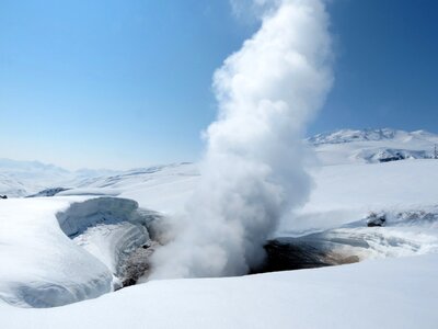 Fumarole well thermal spring