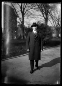 Man at White House; State, War and Navy Building in background. Washington, D.C. LCCN2016886990