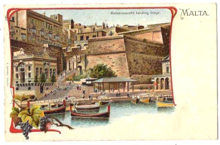 MALTA-Marsamuscetto-Marsamxett-Harbour-Early-Undivided-Back-Postcard-Unused