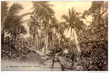 Makatea - Voie ferree - Pehunia (C. de B.)