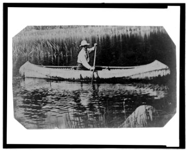 Man paddling a canoe LCCN2006689577