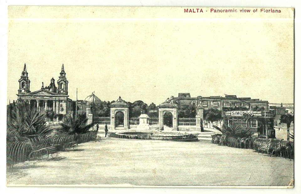 Malta - Panoramic view of Floriana (1910 postcard)
