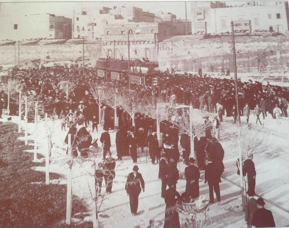 Malta tramway inauguration 1905 Kingsgate