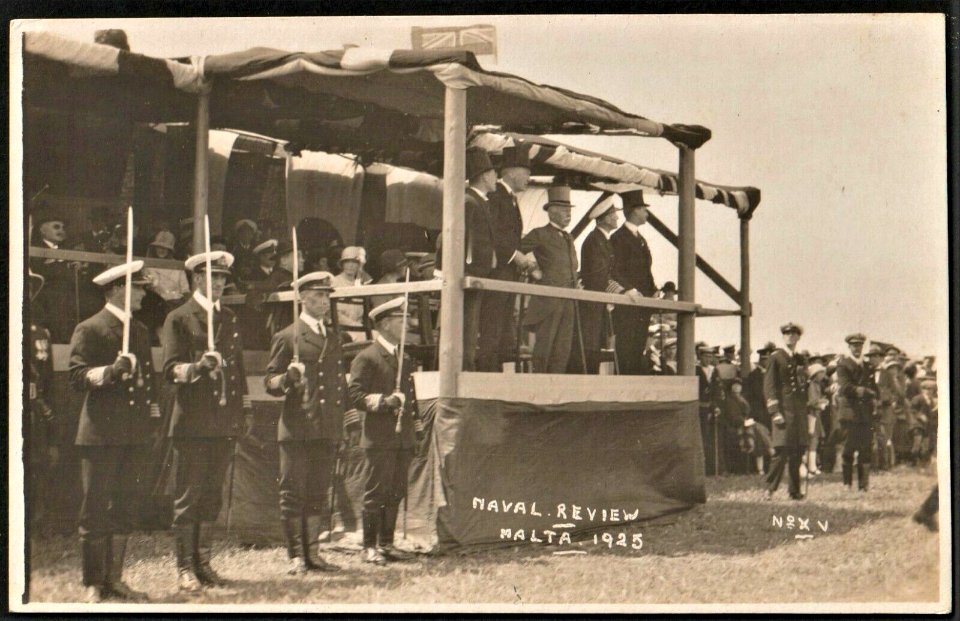 MALTA-postcard-Naval-Review-1925