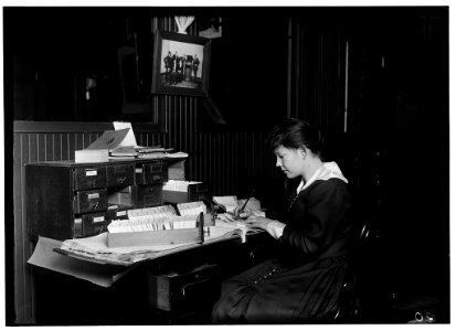 Malvina Amundsen, 15 years old. Office girl in Eastern Talking Machine Co., 177 Tremont Street. LOC nclc.05609