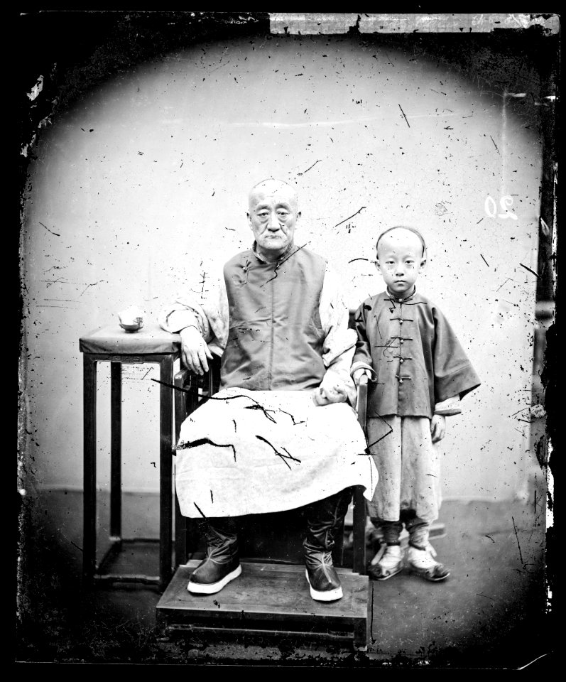 Mandarin and son, Canton 1869