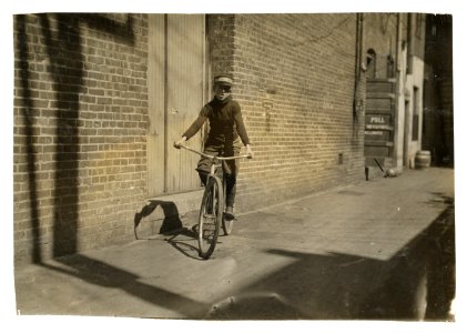 Manley Creasson, 914 W. 6 St. Messenger -6, Mackay Telegraph Co. Says he is 14; school records say 13. Says he has steady job - 'Been a messenger for years. Get $15 for 2 weeks' pay.' LOC nclc.04020