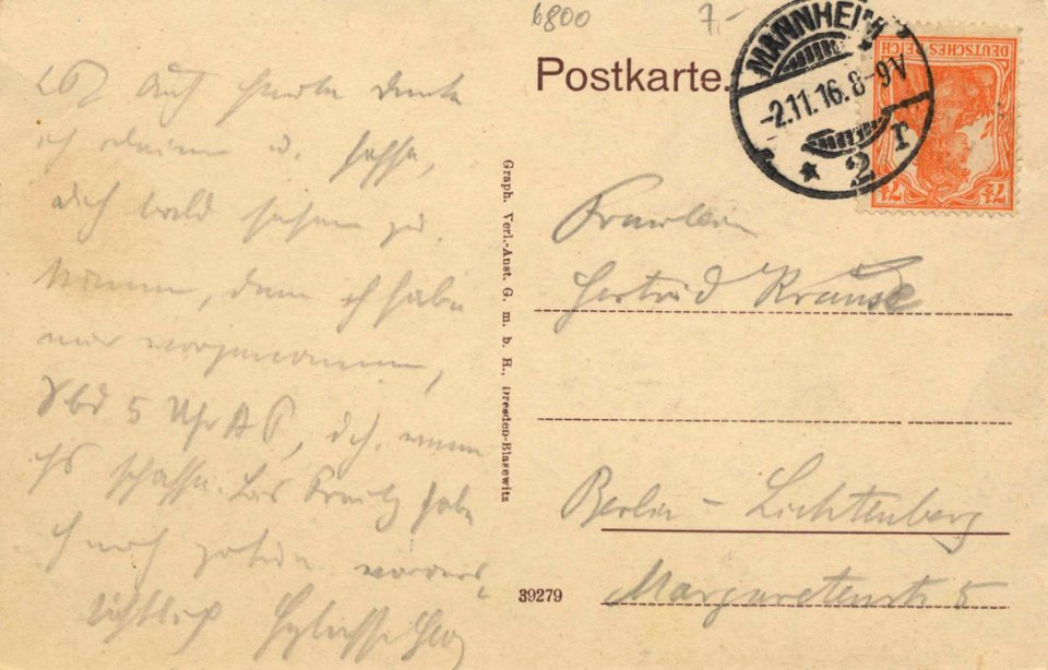 Mannheim, Baden-Württemberg - Friedrichsplatz (2) (back) (Zeno Ansichtskarten)