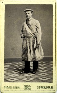 Man i frimurardräkt. Kabinettsporträtt - Nordiska Museet - NMA.0054192