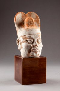 Manshuvud av keramik, tillverkat i Kina cirka 720 (Tang dynastin) - Hallwylska museet - 96159