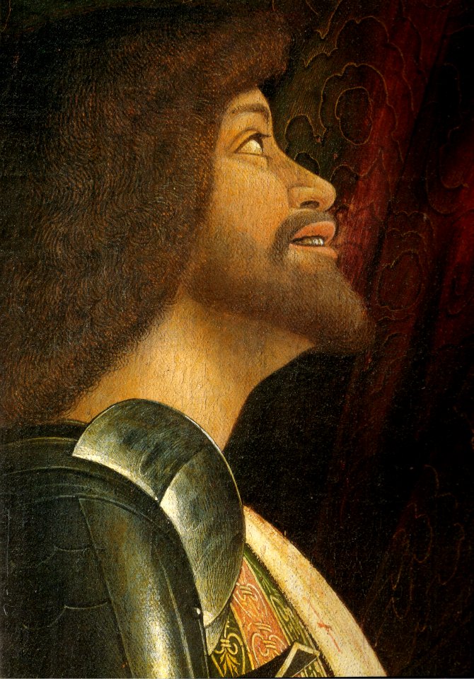 Mantegna, madonna della vittoria, dettaglio 03, francesco Gonzaga
