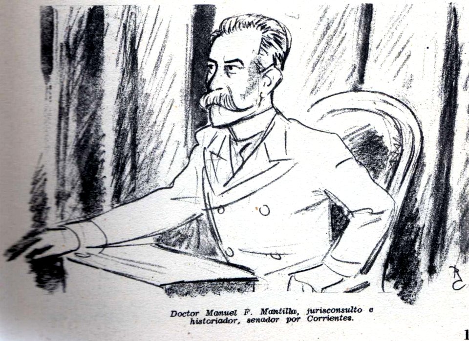 Manuel Florencio Mantilla caricatura Caras y Caretas