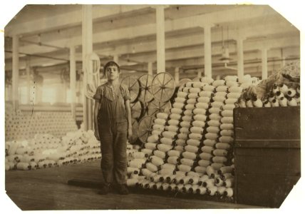Manuel Miranda, 229 Alden St. Very young boy, has been doffer in card room of Cornell Mill for 6 months. Said, 'I'm goin' on 16' (but didn't say when he would reach it). Cornell Mill. LOC cph.3a20823