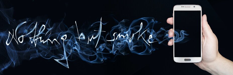 Smoking mobile phone touch screen