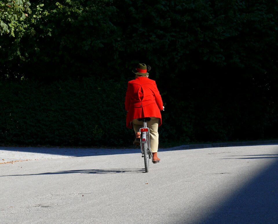 Cyclists red gents cycles