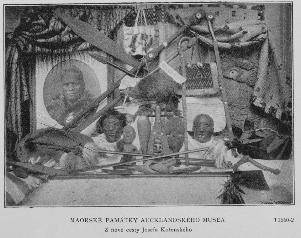 Maori Artifacts in Auckland Museum 1901 Korensky