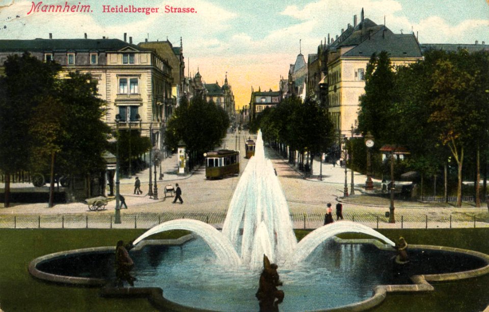 Mannheim, Baden-Württemberg - Heidelberger Straße (Zeno Ansichtskarten)