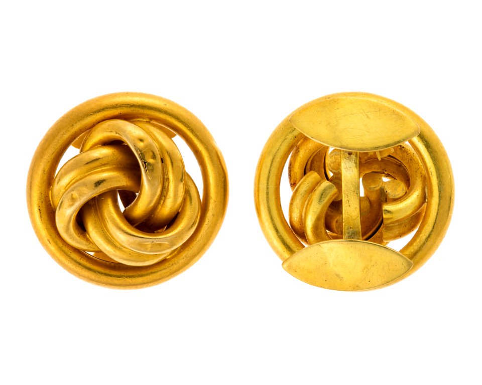Manschettknappar av guld, 1860 - Hallwylska museet - 110554