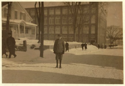 Many of the smallest ones said, 'Working in these mills.' Especially -1 Raymond Bradshaw, 88 Engerira St. Works in Manomet Mill; lives with grandmother, works in -2 Card Department. Said, LOC nclc.02520