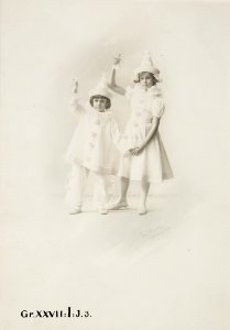 Margit och Erik von Geijer som Pierrette och Pierrot, 1916 - Hallwylska museet - 107987